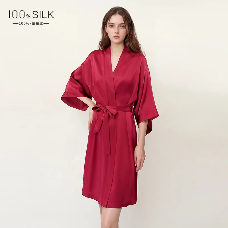 Women Pure Mulberry Silk Bathr - Robe Silk Women recension och pris