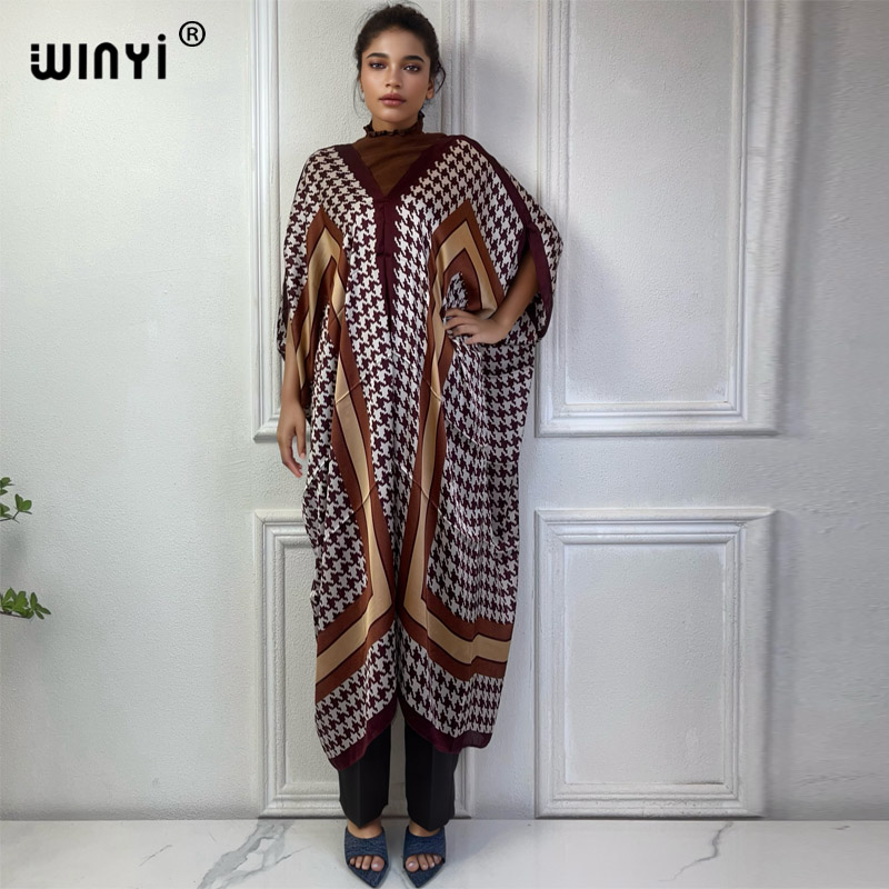 WINYI Summer african V-neck dr - Robe Silk Women recension och pris